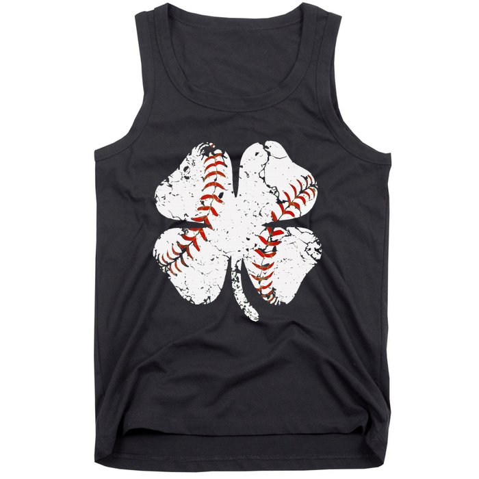 St Patricks Day Shamrock Baseball Saint Paddy's Tank Top