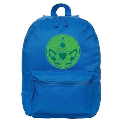 St PatrickS Day Shamrock Leaf Unicorn Lover Funny Gift 16 in Basic Backpack