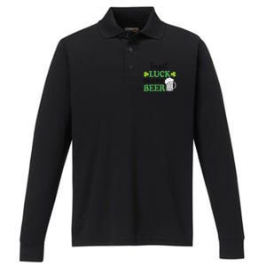 St Patricks Day, Funny St Patricks Day, St Patricks Day Drink Performance Long Sleeve Polo