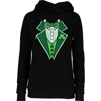 St PatrickS Day Irish Tuxedo Womens Funnel Neck Pullover Hood