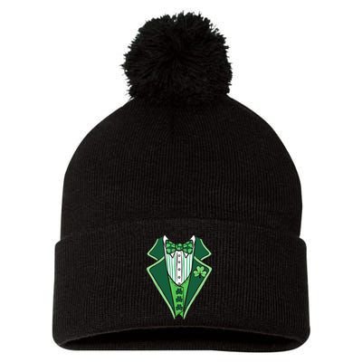 St PatrickS Day Irish Tuxedo Pom Pom 12in Knit Beanie