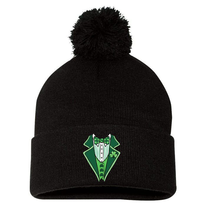 St PatrickS Day Irish Tuxedo Pom Pom 12in Knit Beanie