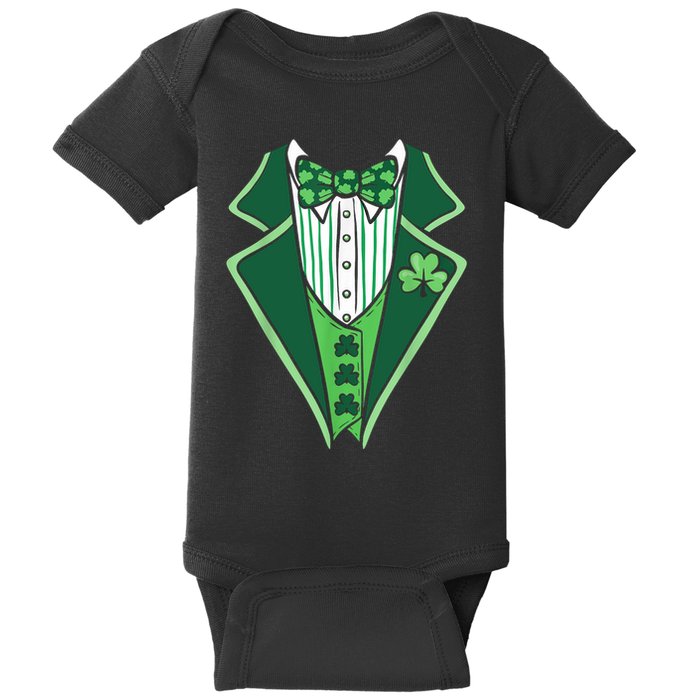 St PatrickS Day Irish Tuxedo Baby Bodysuit