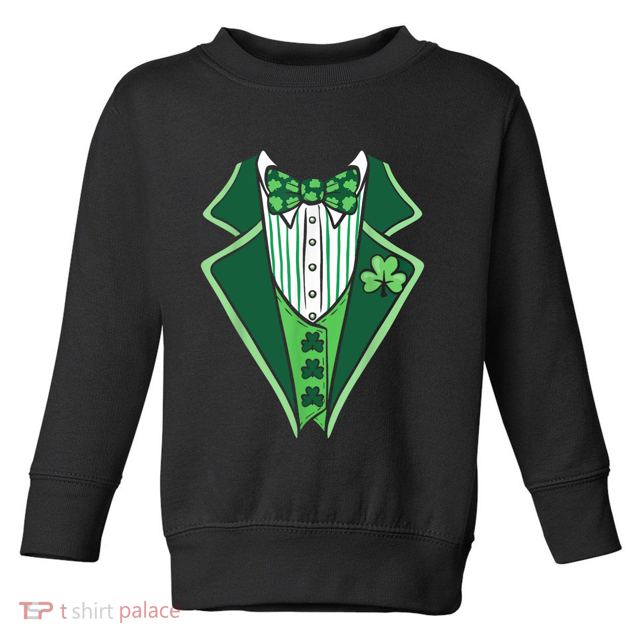 St PatrickS Day Irish Tuxedo Toddler Sweatshirt