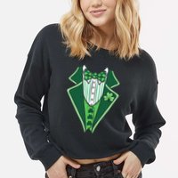 St PatrickS Day Irish Tuxedo Cropped Pullover Crew