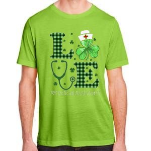 St Patricks Day Nurse And Medical Assistant Adult ChromaSoft Performance T-Shirt