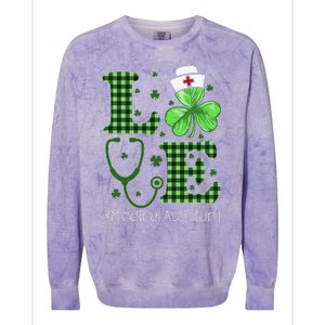 St Patricks Day Nurse And Medical Assistant Colorblast Crewneck Sweatshirt