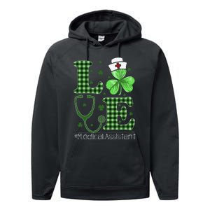 St Patricks Day Nurse And Medical Assistant Performance Fleece Hoodie