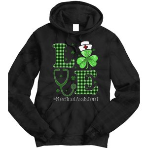 St Patricks Day Nurse And Medical Assistant Tie Dye Hoodie