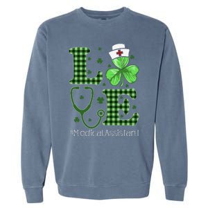 St Patricks Day Nurse And Medical Assistant Garment-Dyed Sweatshirt