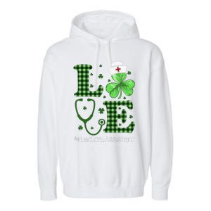 St Patricks Day Nurse And Medical Assistant Garment-Dyed Fleece Hoodie