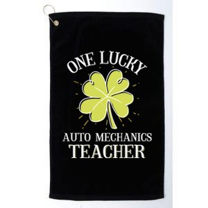 St Patricks Day Meaningful Gift Lucky Auto Mechanics Coach Gift Platinum Collection Golf Towel