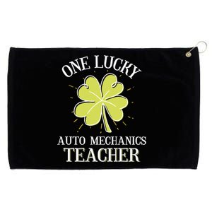 St Patricks Day Meaningful Gift Lucky Auto Mechanics Coach Gift Grommeted Golf Towel