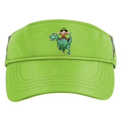 St Patricks Day Leprechaun T Rex Lucky Irish Green Dinosaur Gift Adult Drive Performance Visor