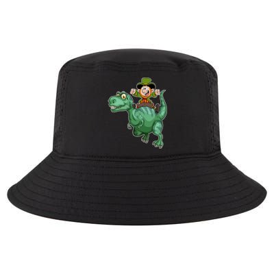 St Patricks Day Leprechaun T Rex Lucky Irish Green Dinosaur Gift Cool Comfort Performance Bucket Hat