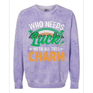 St Patricks Day Funny Gift Colorblast Crewneck Sweatshirt