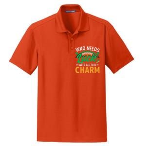 St Patricks Day Funny Gift Dry Zone Grid Polo