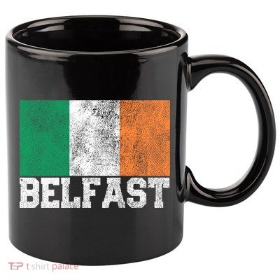 St Patrick's Day Irish Flag Belfast Ireland Saint Paddy's Funny Gift 11oz C Handle Ceramic Mug