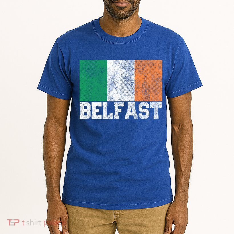 St Patrick's Day Irish Flag Belfast Ireland Saint Paddy's Funny Gift Tall T-Shirt