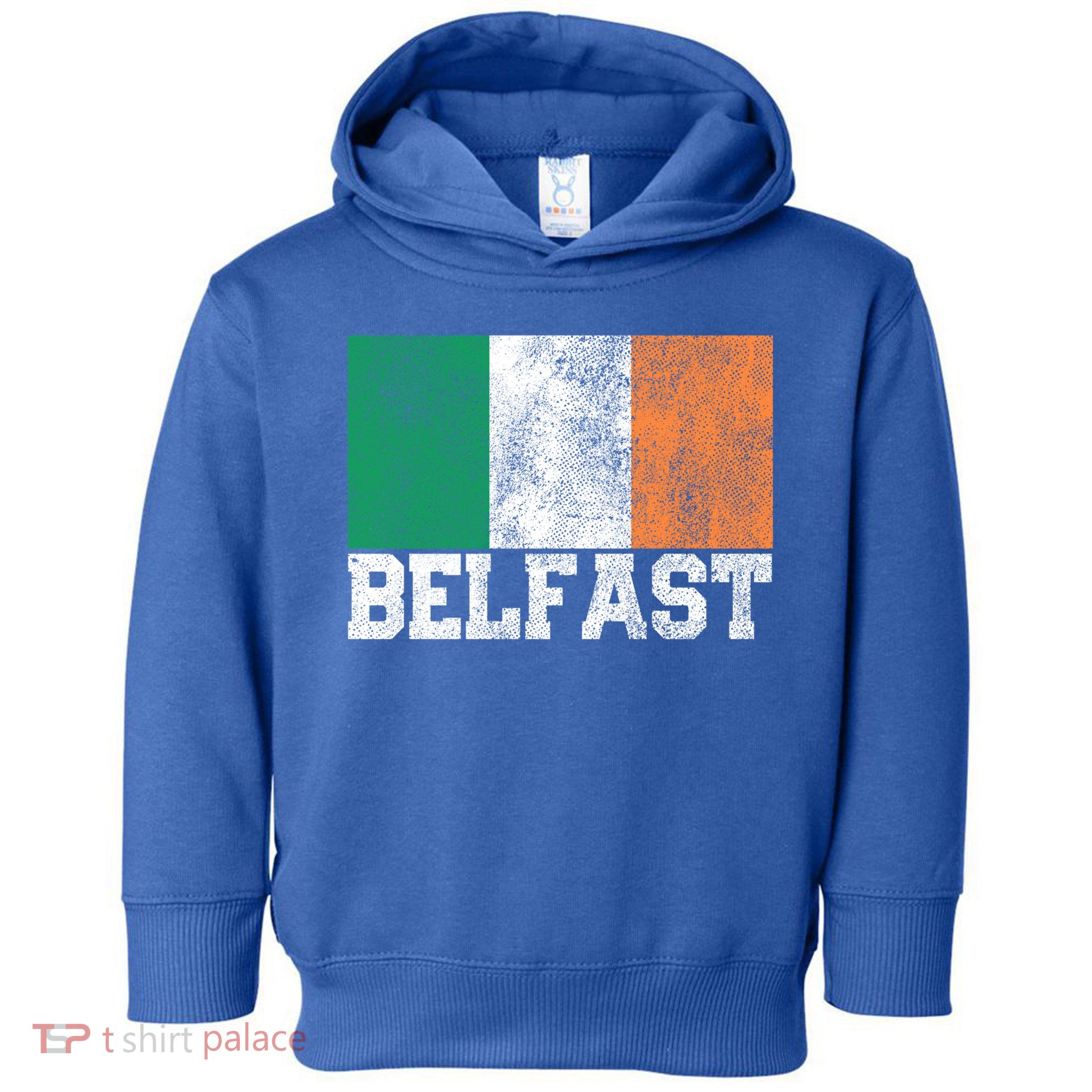 St Patrick's Day Irish Flag Belfast Ireland Saint Paddy's Funny Gift Toddler Hoodie
