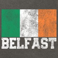 St Patrick's Day Irish Flag Belfast Ireland Saint Paddy's Funny Gift Cotton Canvas Backpack