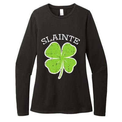 St Patricks Day Slainte Shamrock Saint Irish Womens CVC Long Sleeve Shirt