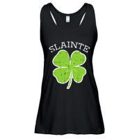 St Patricks Day Slainte Shamrock Saint Irish Ladies Essential Flowy Tank