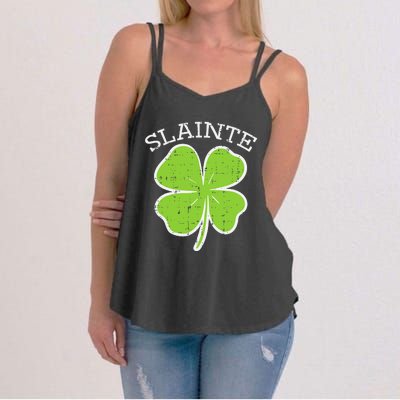 St Patricks Day Slainte Shamrock Saint Irish Women's Strappy Tank