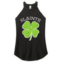 St Patricks Day Slainte Shamrock Saint Irish Women's Perfect Tri Rocker Tank