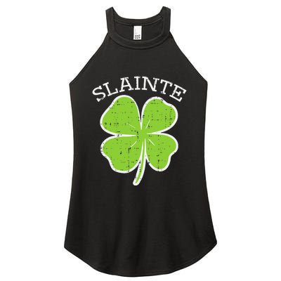 St Patricks Day Slainte Shamrock Saint Irish Women's Perfect Tri Rocker Tank