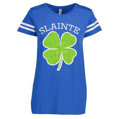 St Patricks Day Slainte Shamrock Saint Irish Enza Ladies Jersey Football T-Shirt