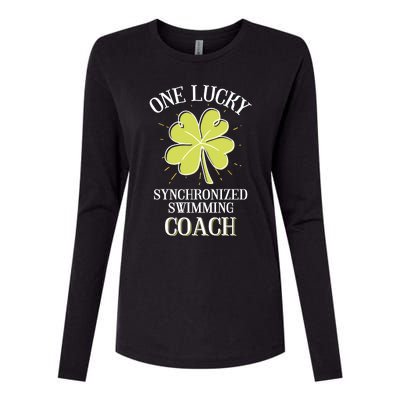 St Patricks Day Cute Gift Lucky Synchronized Swimming Coach Gift Womens Cotton Relaxed Long Sleeve T-Shirt