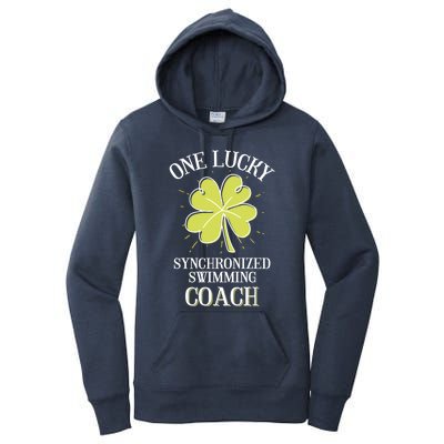 St Patricks Day Cute Gift Lucky Synchronized Swimming Coach Gift Women's Pullover Hoodie