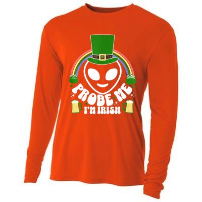 St Paddys Day I'm Irish Funny St Patricks Day Alien Cooling Performance Long Sleeve Crew