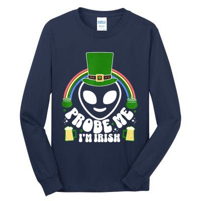 St Paddys Day I'm Irish Funny St Patricks Day Alien Tall Long Sleeve T-Shirt