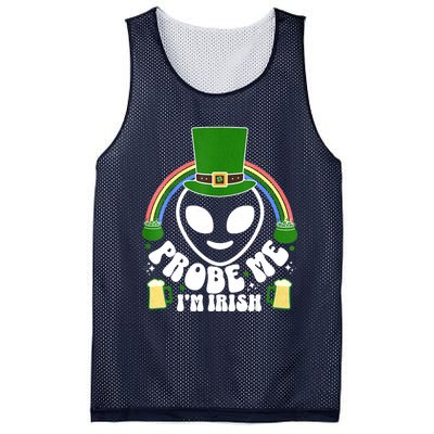 St Paddys Day I'm Irish Funny St Patricks Day Alien Mesh Reversible Basketball Jersey Tank