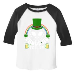 St Paddys Day I'm Irish Funny St Patricks Day Alien Toddler Fine Jersey T-Shirt