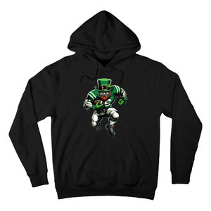 St Patrick's Day Leprechaun Football Player Irish Hoodie