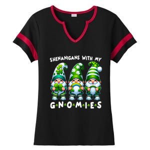 St Patricks Day Shenanigans With My Gnomies Ladies Halftime Notch Neck Tee