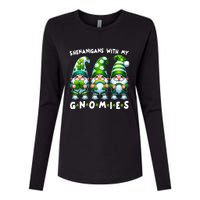 St Patricks Day Shenanigans With My Gnomies Womens Cotton Relaxed Long Sleeve T-Shirt