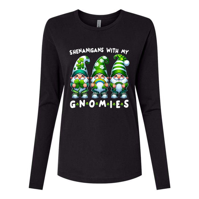 St Patricks Day Shenanigans With My Gnomies Womens Cotton Relaxed Long Sleeve T-Shirt