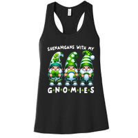 St Patricks Day Shenanigans With My Gnomies Women's Racerback Tank