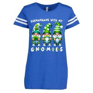 St Patricks Day Shenanigans With My Gnomies Enza Ladies Jersey Football T-Shirt