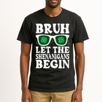 St Patricks Day Bruh Let The Shenanigans Begin Shamrock Clover Sun Glasses Tall T-Shirt