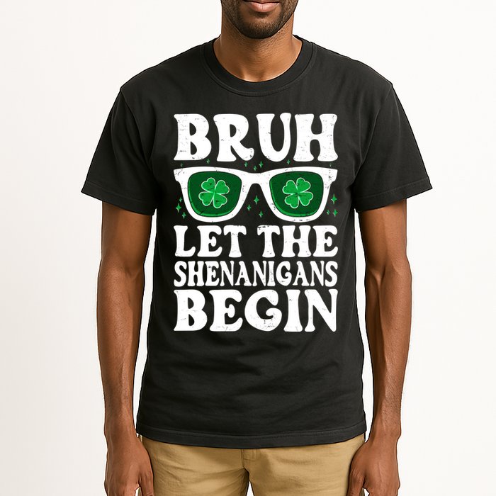 St Patricks Day Bruh Let The Shenanigans Begin Shamrock Clover Sun Glasses Tall T-Shirt