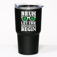 St Patricks Day Bruh Let The Shenanigans Begin Shamrock Clover Sun Glasses Tumbler