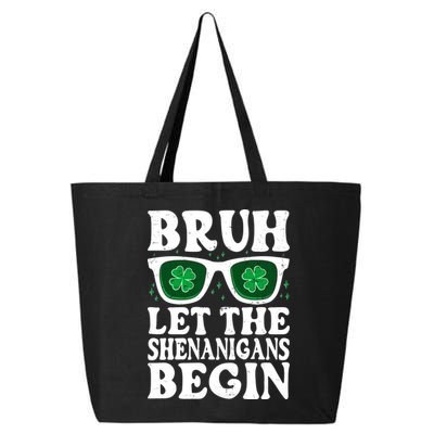 St Patricks Day Bruh Let The Shenanigans Begin Shamrock Clover Sun Glasses 25L Jumbo Tote
