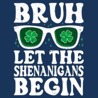 St Patricks Day Bruh Let The Shenanigans Begin Shamrock Clover Sun Glasses Infant Baby Jersey Bodysuit