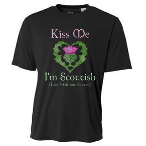 St. Patricks Day Funny Scottish Kiss Me Im Scottish Cooling Performance Crew T-Shirt