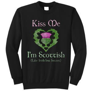 St. Patricks Day Funny Scottish Kiss Me Im Scottish Sweatshirt